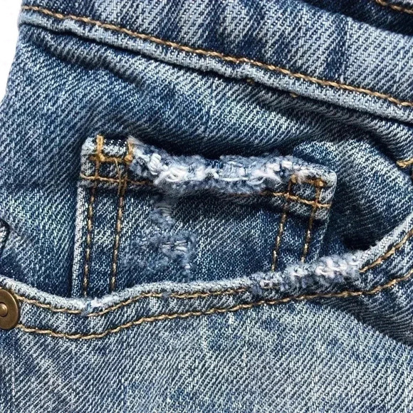 Mossimo Blue Denim Low Rise Short Shorts 6/28 - Picture 4 of 5